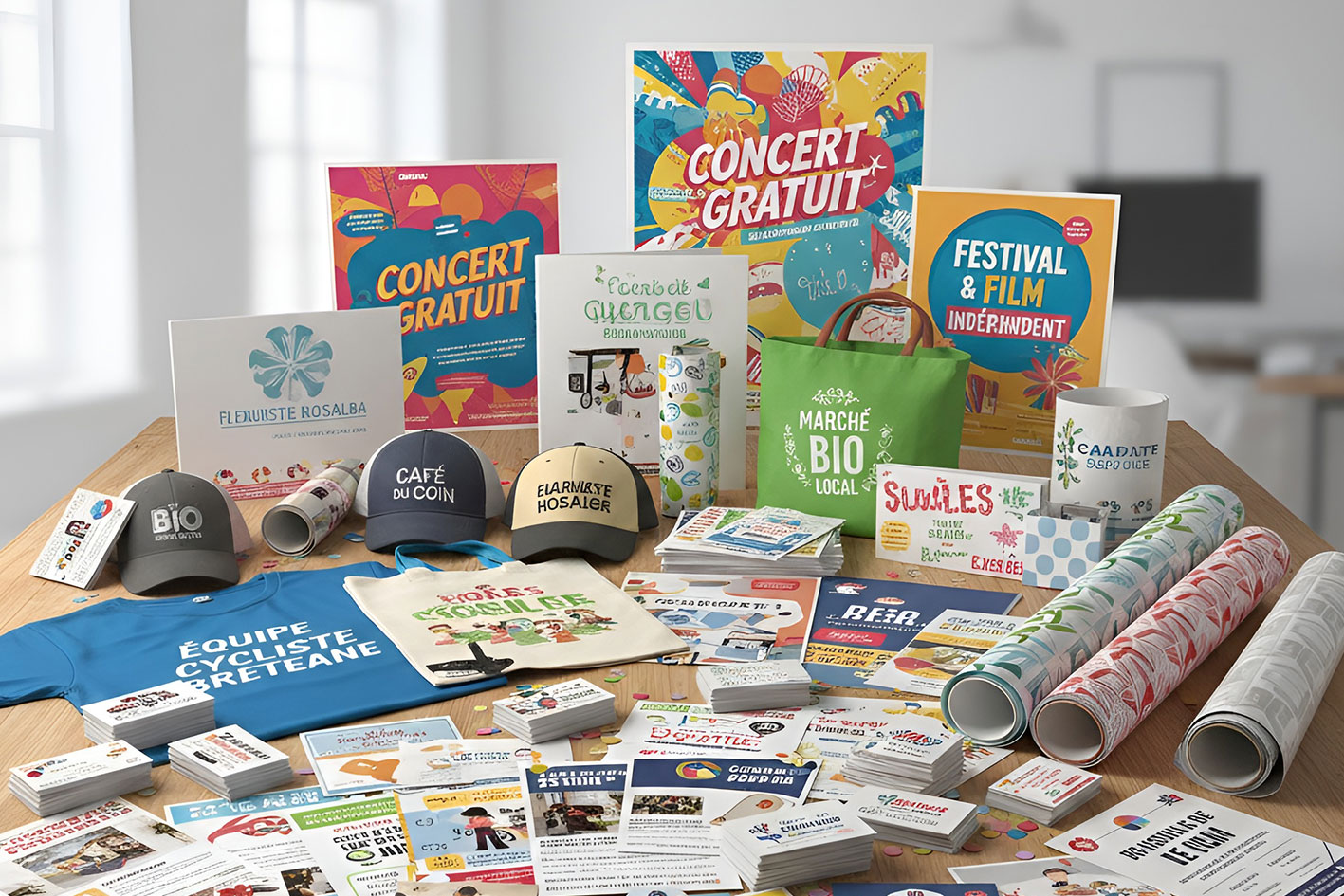 Illustration d'impression publicitaire